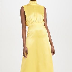 Saloni fleur yellow dress